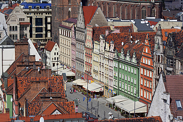 Old Town view from Marlii Magdaleny Church, Wroclaw, Silesia, Poland, Europe