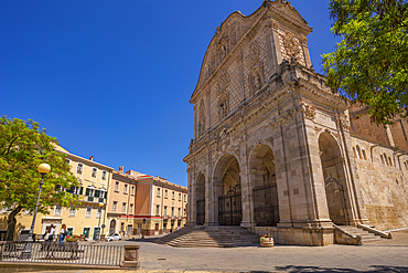 View of Cathedral di San Nicola (Duomo) in Piazza Duomo in Sassari, Sassari, Sardinia, Italy, Mediterranean, Europe