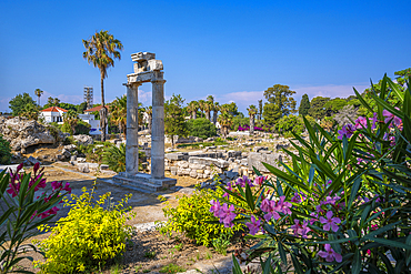 View of Ancient Agora, Kos Town, Kos, Dodecanese, Greek Islands, Greece, Europe