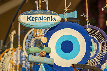 Kefalonia souvenirs in Argostoli, capital of Cephalonia, Argostolion, Kefalonia, Ionian Islands, Greek Islands, Greece, Europe