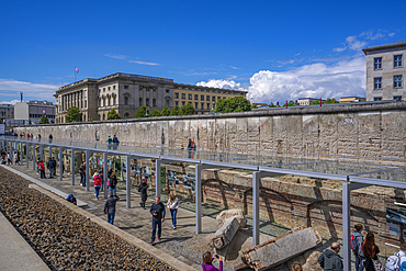 View of Section of the Berlin Wall at the Topography of Terrors Museum, Berlin, Germany, Europe