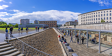 View of Section of the Berlin Wall at the Topography of Terrors Museum, Berlin, Germany, Europe