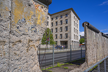 View of Section of the Berlin Wall at the Topography of Terrors Museum, Berlin, Germany, Europe