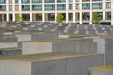 View of Memorial to the Murdered Jews of Europe, Berlin, Germany, Europe