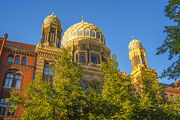 View of New Synagogue Berlin-Centrum Judaicum on Oranienburger Strasse, Berlin-Mitte, Berlin, Germany, Europe