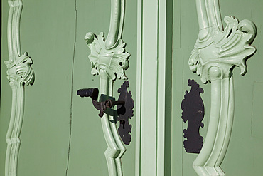 Ornate door handles, Old Town, Wroclaw, Silesia, Poland, Europe