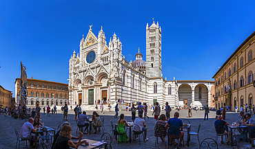 View of Duomo di Siena (Cathedral), UNESCO World Heritage Site, Siena, Tuscany, Italy, Europe