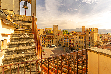 View of Piazza Grande from Palazzo della Fraternita dei Laici, Arezzo, Province of Arezzo, Tuscany, Italy, Europe