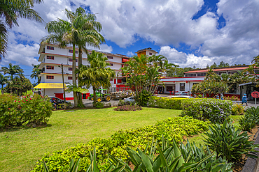 View of exterior of Bois Cheri Tea Factory, Savanne District, Mauritius, Indian Ocean, Africa