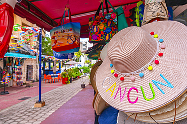 View of Cancun souvenirs, Hotel Zone, Cancun, Caribbean Coast, Yucatan Peninsula, Riviera Maya, Mexico, North America