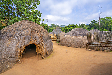 View of Mantenga Cultural Village a traditional Eswatini settlement, Malkerns, Eswatini, Africa