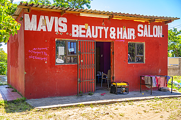 View of beauty salon in traditional Zulu village, Veyane Cultural Village, Khula, Khula Village, KwaZulu-Natal Province, South Africa, Africa