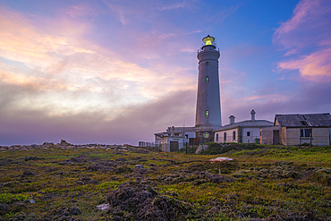 View of Seal Point Lighthouse at sunset, Cape St. Francis, Eastern Cape Province, South Africa, Africa