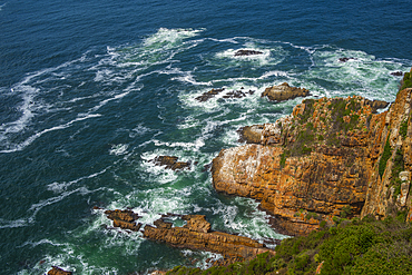 View of rocky coastline at Featherbed Nature Reserve, Knysna, Garden Route, Western Cape, South Africa, Africa