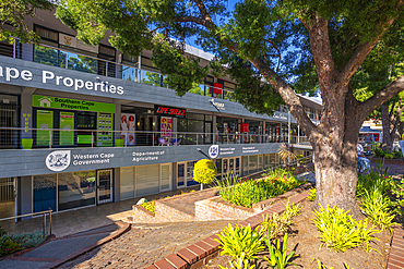 View of shops in the Demar Centre, Knysna Central, Knysna, Western Cape, South Africa, Africa