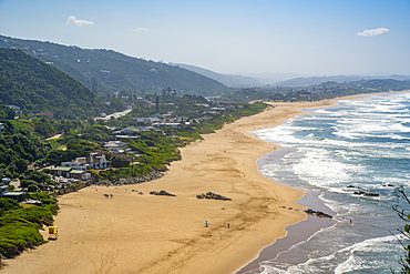 View of Indian Ocean and dramatic coastline at Wilderness from Dolphin Point, Wilderness, Western Cape, South Africa, Africa