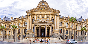 View of Nelson Mandela statue at Cape Town City Hall, Grand Parade, Cape Town, Western Cape, South Africa, Africa