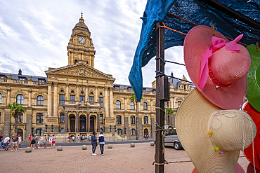 View of Nelson Mandela statue at Cape Town City Hall, Grand Parade, Cape Town, Western Cape, South Africa, Africa