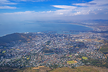 View of Cape Town from Table Mountain, Cape Town, Western Cape, South Africa, Africa