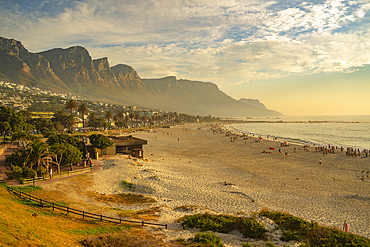 View of The Twelve (12) Apostles, Table Mountain Nature Reserve, from Camps Bay, Cape Town, Western Cape, South Africa, Africa