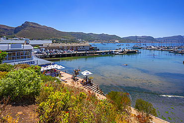 View of restaurant in the Waterfront, Simon's Town, Cape Town, Western Cape, South Africa, Africa