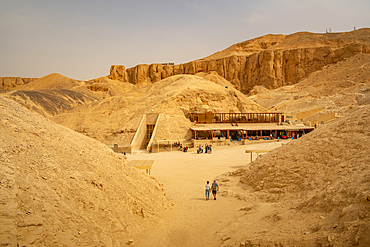 View of entrance to KV6, the Tomb of Ramses IX, Valley of the Kings, UNESCO World Heritage Site, Thebes, Egypt, North Africa, Africa