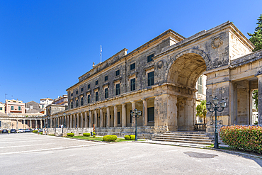 View of Corfu Museum of Asian Art in Corfu Town, Corfu, Ionian Sea, Greek Islands, Greece, Europe