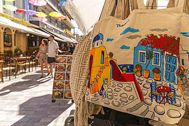 View of souvenirs in Thassos Town, Thassos, Aegean Sea, Greek Islands, Greece, Europe