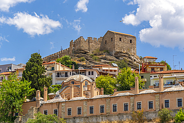 View of Kavala Fortress, Kavala, Dimos Kavalas, Eastern Macedonia and Thrace, Gulf of Thasos, Gulf of Kavala, Greece, Europe