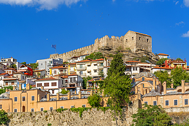 View of Kavala Fortress from the port, Kavala, Dimos Kavalas, Eastern Macedonia and Thrace, Gulf of Thasos, Gulf of Kavala, Greece, Europe