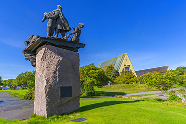 View of Bygdøy WW II Navy Memorial at The Fram Museum, Bygdøynesveien, Oslo, Norway, Scandinavia, Europe