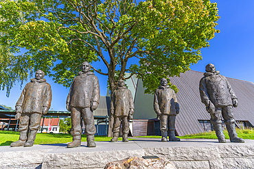 View of Roald Amundsen monument sculpture at The Fram Museum, Bygdøynesveien, Oslo, Norway, Scandinavia, Europe