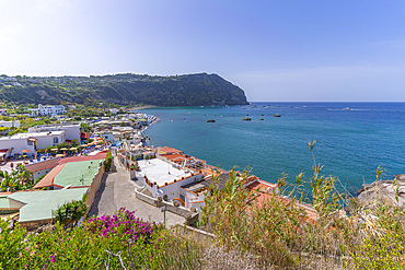 View of Spiaggia di Citara beach, Forio, Island of Ischia, Campania, Italy, Europe