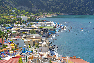 View of Spiaggia di Citara beach, Forio, Island of Ischia, Campania, Italy, Europe