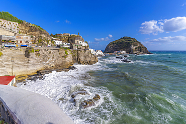 View of Torre di Sant'Angelo, Sant'Angelo, Island of Ischia, Campania, Italy, Europe