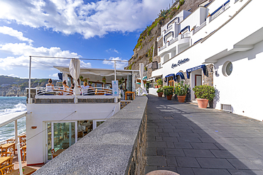 View of restaurant in Sant'Angelo, Sant'Angelo, Island of Ischia, Campania, Italy, Europe