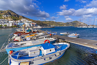 View of Sant'Angelo from Porto di Sant'Angelo, Sant'Angelo, Island of Ischia, Campania, Italy, Europe