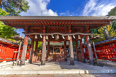 View of the Ozaki Shrine on a sunny day, Kanazawa City, Ishikawa Prefecture, Honshu, Japan, Asia