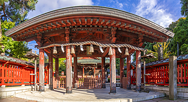 View of the Ozaki Shrine on a sunny day, Kanazawa City, Ishikawa Prefecture, Honshu, Japan, Asia