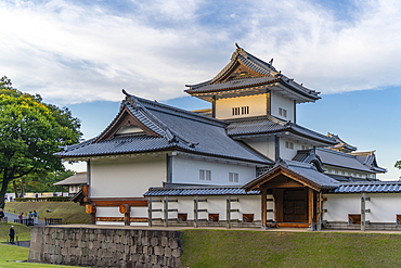 View of Hashizume-mon Gate, Kanazawa Castle, Kanazawa City, Ishikawa Prefecture, Honshu, Japan