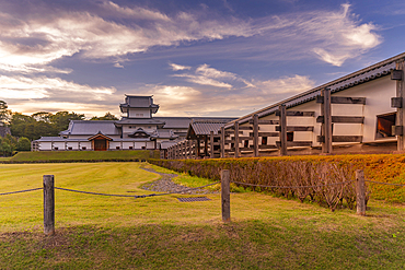 View of Hashizume-mon Gate, Kanazawa Castle, Kanazawa City, Ishikawa Prefecture, Honshu, Japan, Asia