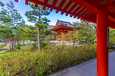 View of Shoro (Bell Buildig) in Sanjusangendo Temple, Sanjusangendomawari, Higashiyama Ward, Kyoto, Honshu, Japan