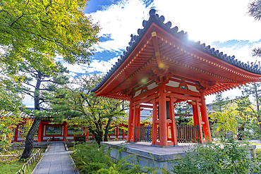 View of Shoro (Bell Building) in Sanjusangendo Temple, Sanjusangendomawari, Higashiyama Ward, Kyoto, Honshu, Japan