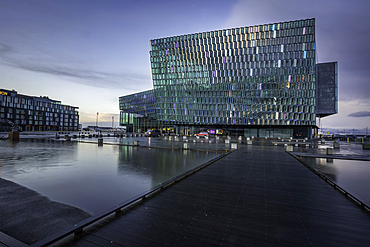 View of the Harpa Concert Hall and Conference Centre, Reykjavík, Iceland, Europe