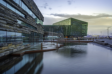 View of the Harpa Concert Hall and Conference Centre, Reykjavík, Iceland, Europe