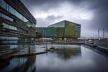 View of the Harpa Concert Hall and Conference Centre, Reykjavík, Iceland, Europe