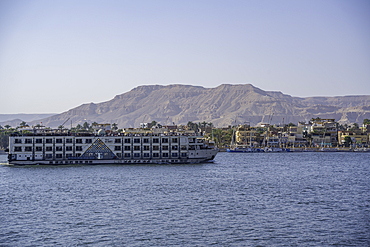 View of Nile river in Luxor on a sunny day, Luxor, Egypt, Africa