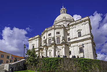 View of National Pantheon museum on a sunny day in the Alfama District, Lisbon, Portugal, Europe
