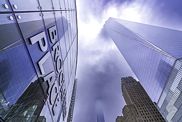 View of One World Trade Centre from Brookfield Place Shopping Centre in Lower Manhattan, New York City, United States of America, North America