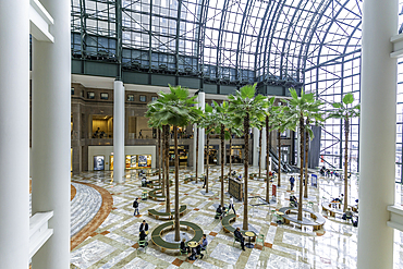 View of interior of Brookfield Place Shopping Centre in Lower Manhattan, New York City, United States of America, North America